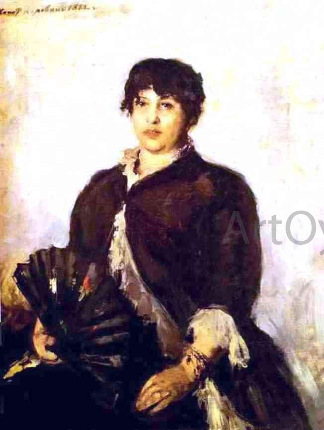  Constantin Alexeevich Korovin Portrait of Olga Alyabyeva - Hand Painted Oil Painting