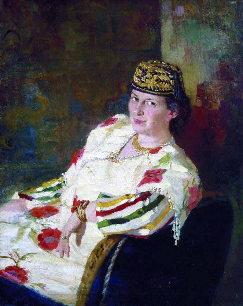  Ilia Efimovich Repin Portrait of Patroness and Countess Mara Konstantinovna Oliv. - Hand Painted Oil Painting