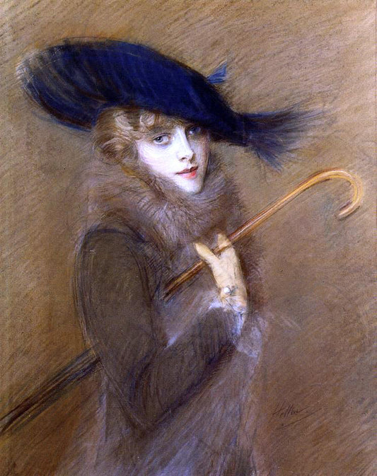  Paul Cesar Helleu Portrait of Peggy Letellier - Hand Painted Oil Painting