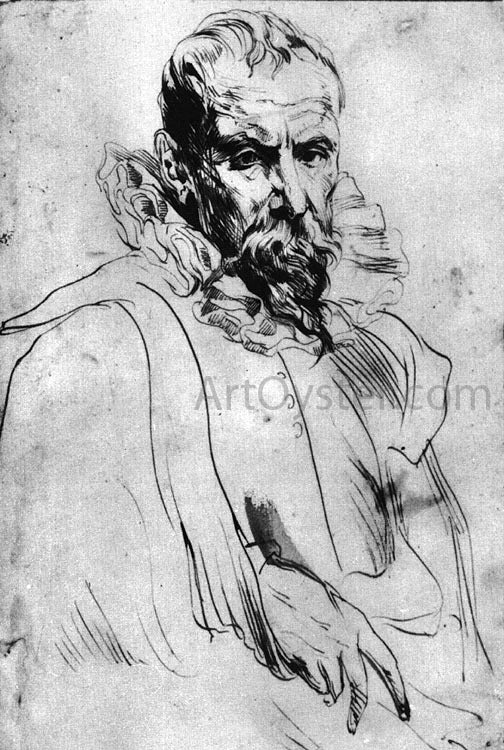  Sir Antony Van Dyck Portrait of Pieter Bruegel the Younger - Hand Painted Oil Painting