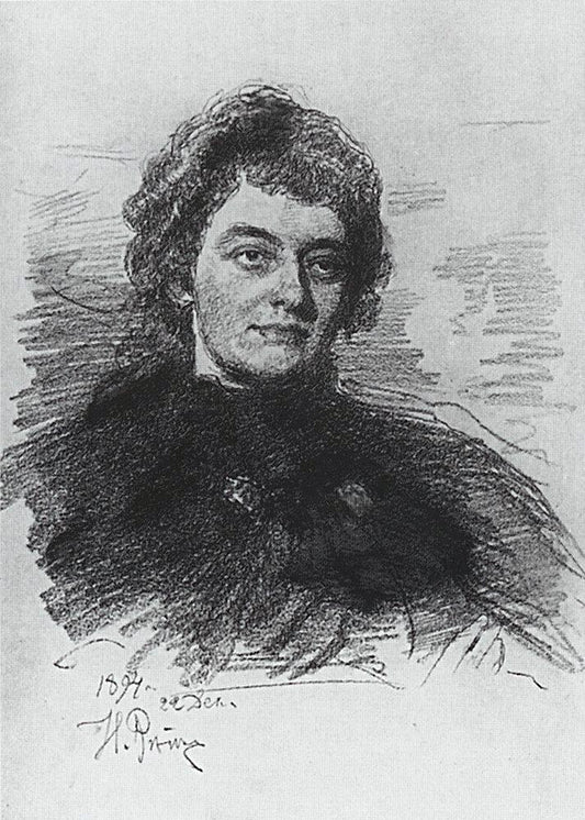  Ilia Efimovich Repin Portrait of Poetess, Writer and Literary Critic Zinaida Nikolayevna Gippius. - Hand Painted Oil Painting