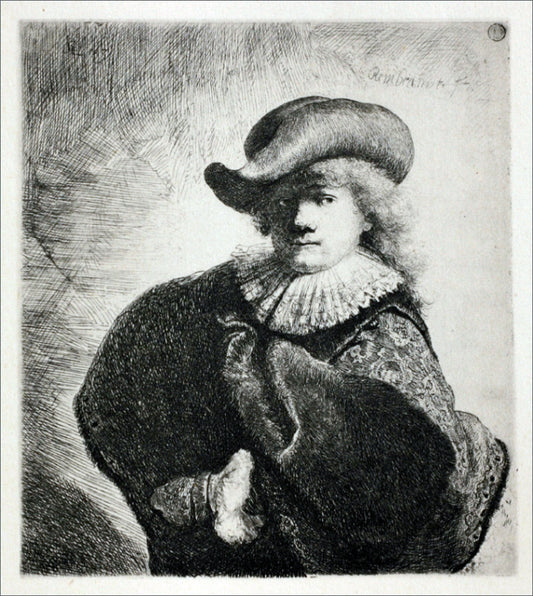  Rembrandt Van Rijn Portrait of Rembrandt with Broad Hat - Hand Painted Oil Painting