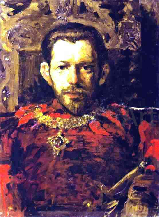  Constantin Alexeevich Korovin Portrait of S. Mamontov (1867-1915) in a Theatre Costume - Hand Painted Oil Painting