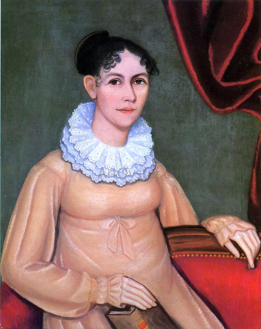  Ammi Phillips Portrait of Sally Morgan Walbridge - Hand Painted Oil Painting