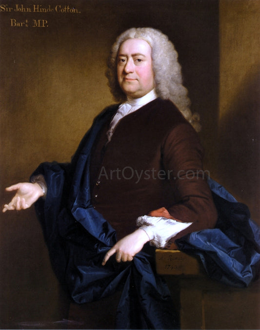  Allan Ramsay Portrait of Sir John Hynde Cotton, 3rd BT. - Hand Painted Oil Painting