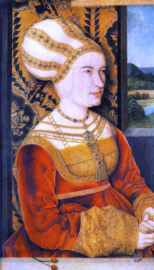  Bernhard Strigel Portrait of Sybilla von Freyberg (born Gossenbrot) - Hand Painted Oil Painting