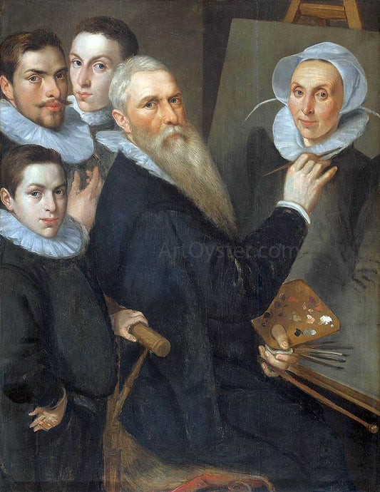  I Jacob Delff Portrait of the Artist and His Family - Hand Painted Oil Painting