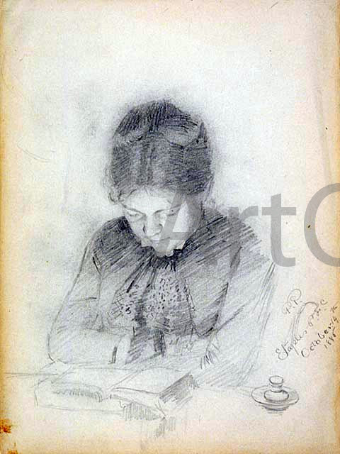  Paul Peel Portrait of the Artist's Wife - Hand Painted Oil Painting