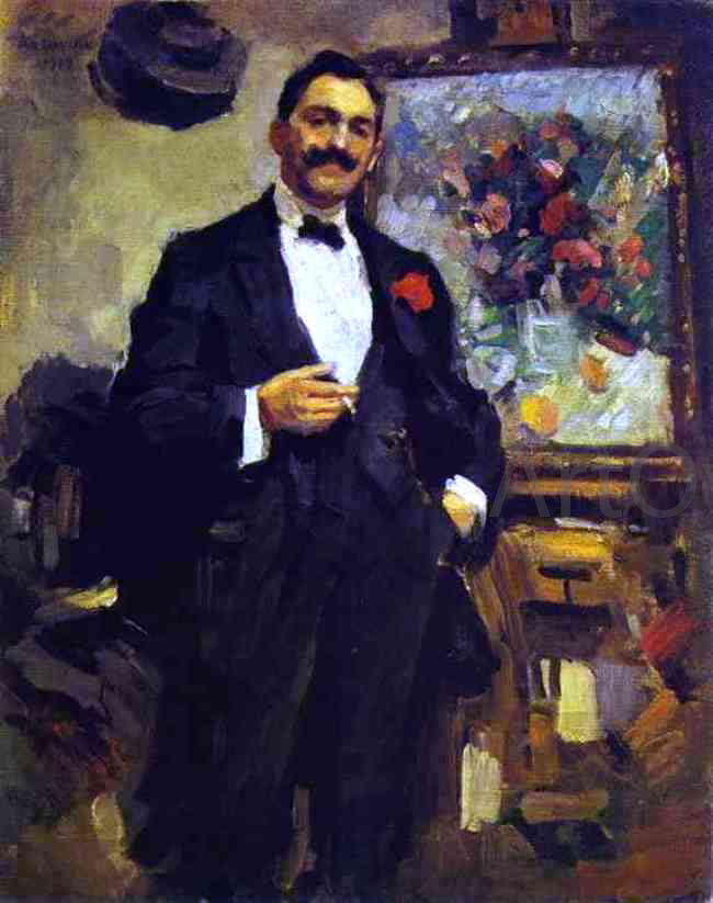  Constantin Alexeevich Korovin Portrait of the Hungarian Artist Jozef Ripple-Ronai - Hand Painted Oil Painting