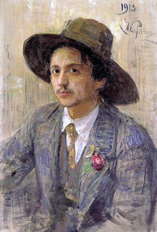  Ilia Efimovich Repin Portrait of the Painter Isaak Izrailevich Brodsky - Hand Painted Oil Painting