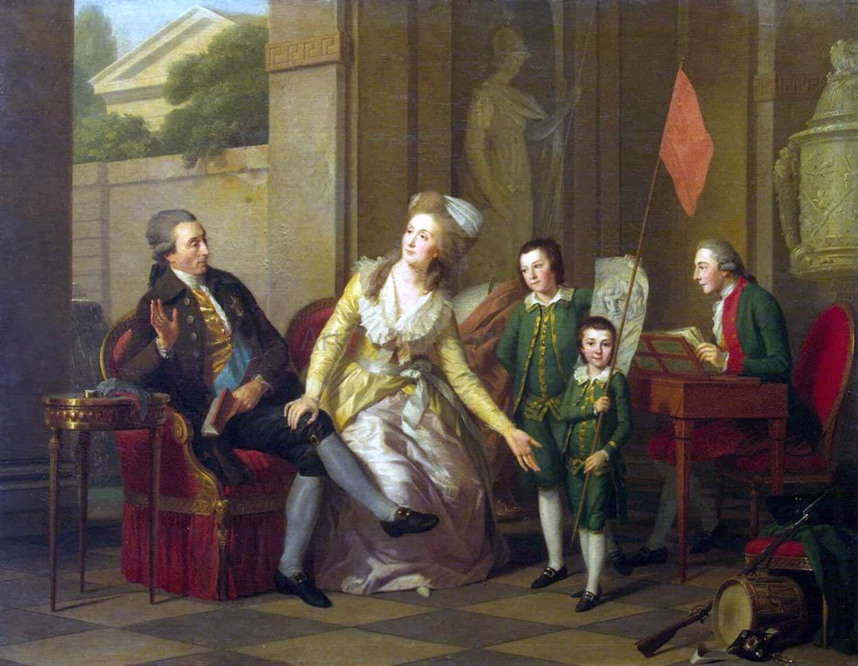  Johann August Tischbein Portrait of the Saltykov Family - Hand Painted Oil Painting