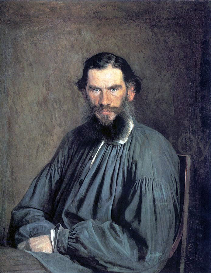  Ivan Nikolaevich Kramskoy Portrait of the Writer Leo Tolstoy - Hand Painted Oil Painting
