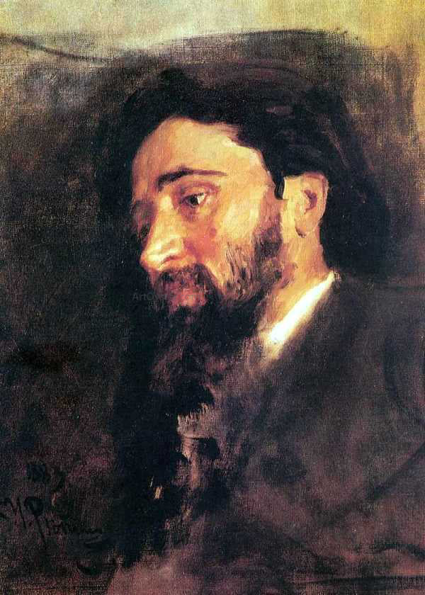  Ilia Efimovich Repin Portrait of V. M. Garshin - Hand Painted Oil Painting