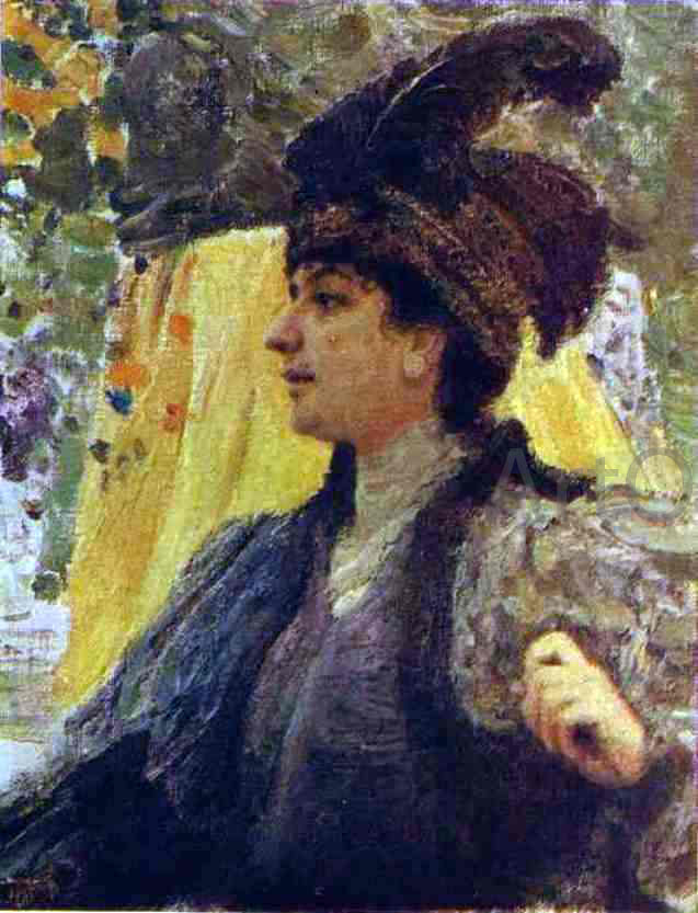  Ilia Efimovich Repin Portrait of V. V. Verevkina - Hand Painted Oil Painting