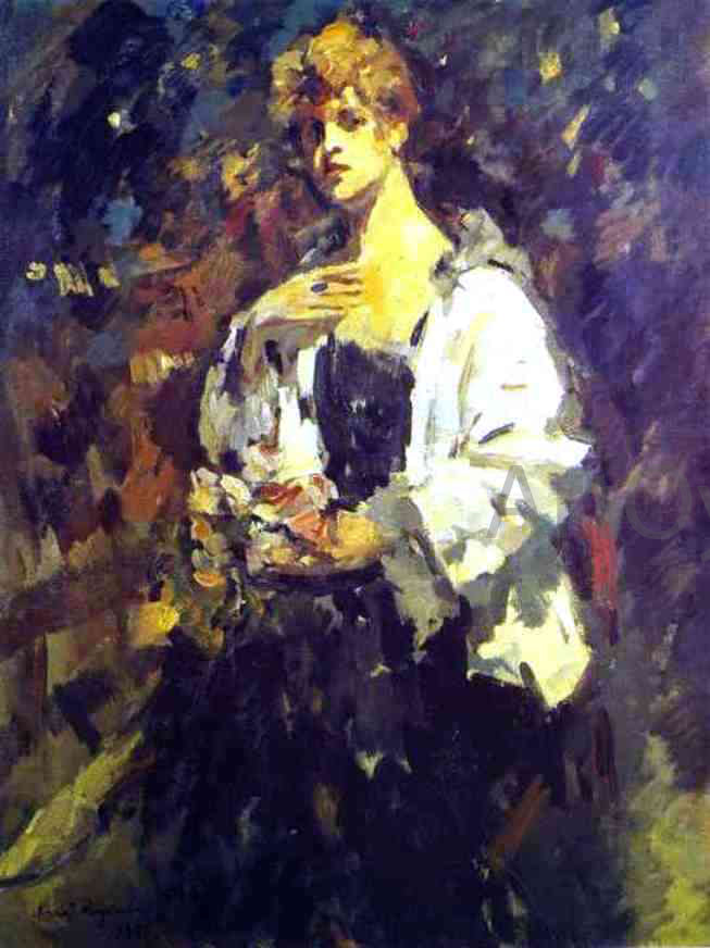  Constantin Alexeevich Korovin Portrait of Z. Pertseva - Hand Painted Oil Painting