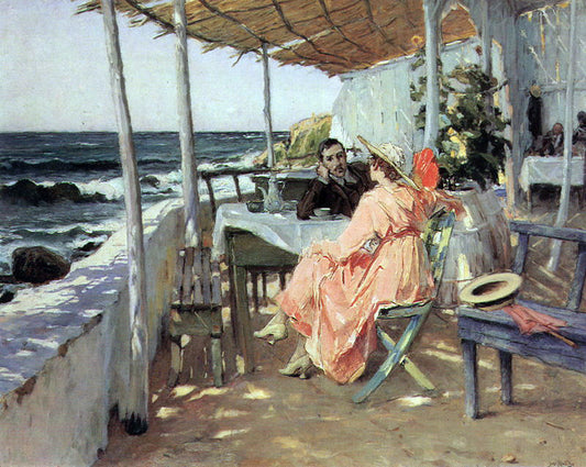  Jose Malhoa Praia das Macas - Hand Painted Oil Painting