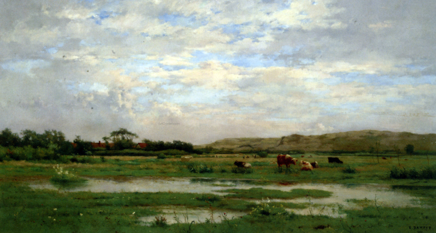  Pierre-Emmanuel Damoye Prairies Inondees - Pas de Calais - Hand Painted Oil Painting