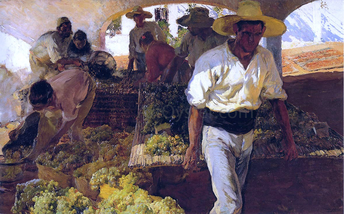  Joaquin Sorolla Y Bastida Preparing Raisins - Hand Painted Oil Painting