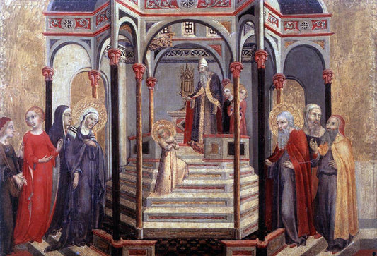  Sano Di Pietro Presentation of the Virgin at the Temple - Hand Painted Oil Painting
