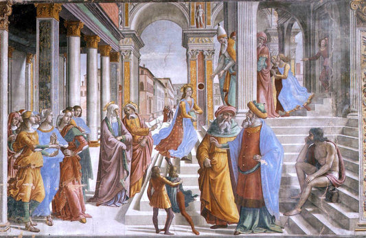  Domenico Ghirlandaio Presentation of the Virgin at the Temple - Hand Painted Oil Painting