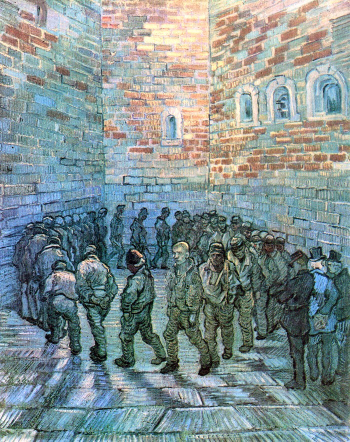  Vincent Van Gogh Prisoners Exercising (after Dore) - Hand Painted Oil Painting