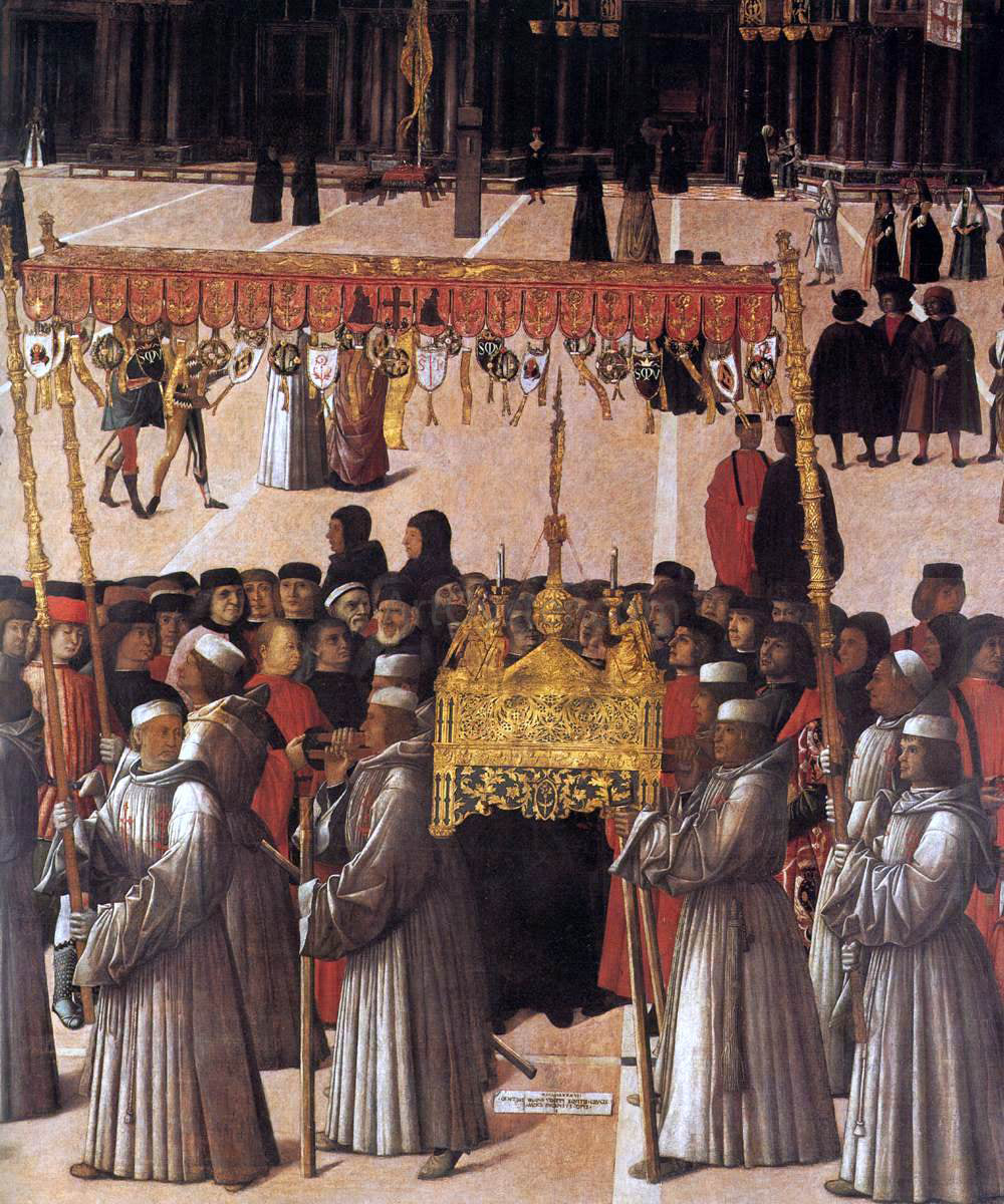  Gentile Bellini Procession in Piazza San Marco (detail) - Hand Painted Oil Painting