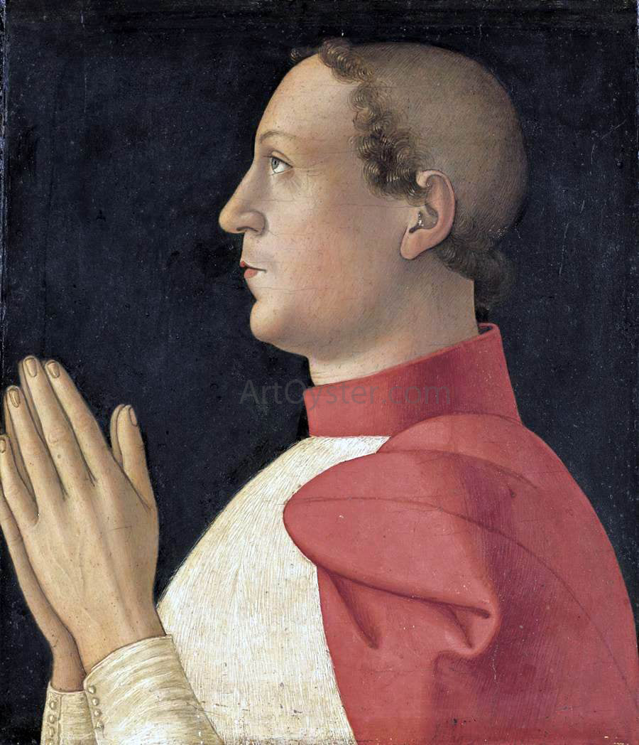  Antoniazzo Romano Profile Portrait of Cardinal Philippe de Levis - Hand Painted Oil Painting