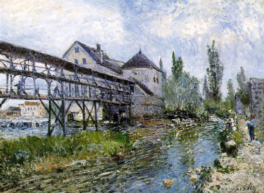  Alfred Sisley Provencher's Mill at Moret - Hand Painted Oil Painting