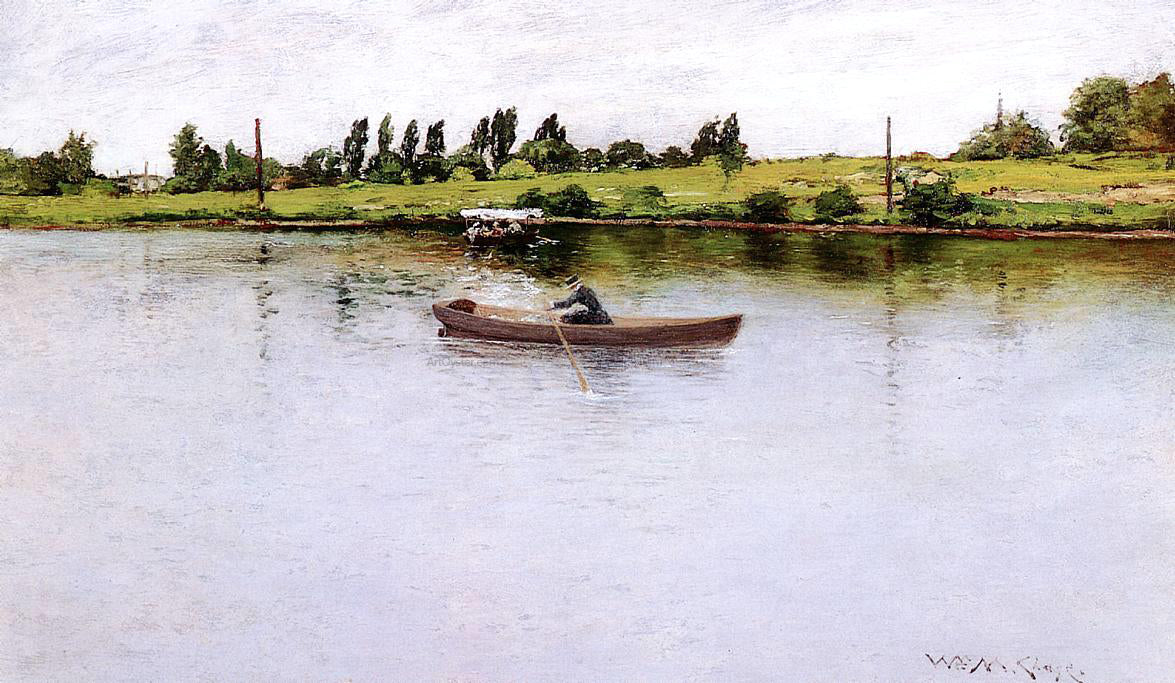 William Merritt Chase Pulling for Shore - Hand Painted Oil Painting
