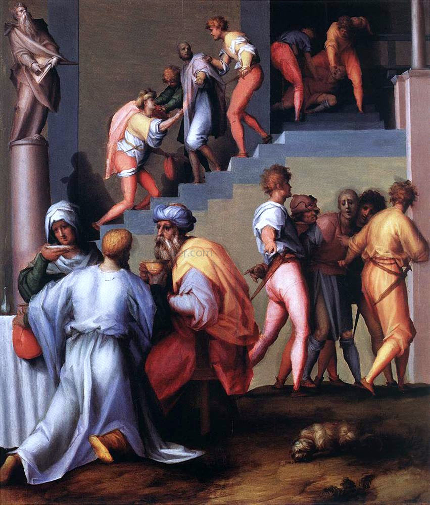  Jacopo Pontormo Punishment of the Baker - Hand Painted Oil Painting