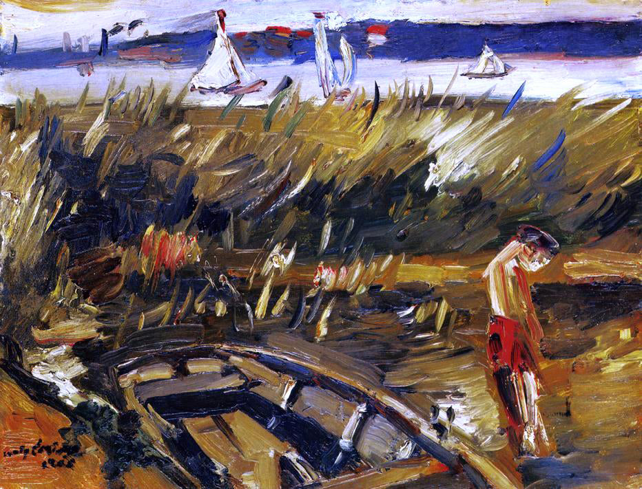  Lovis Corinth Punt in the Reeds at Muritzsee - Hand Painted Oil Painting