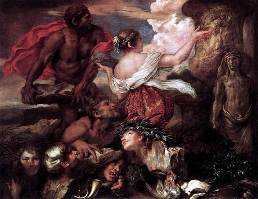  Giovanni Benedetto Castiglione Pyrrha and Deucalion - Hand Painted Oil Painting