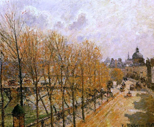  Camille Pissarro Quai Malaquais - Morning, Sun - Hand Painted Oil Painting