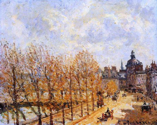  Camille Pissarro Quai Malaquais, Morning, Sunny Weather - Hand Painted Oil Painting