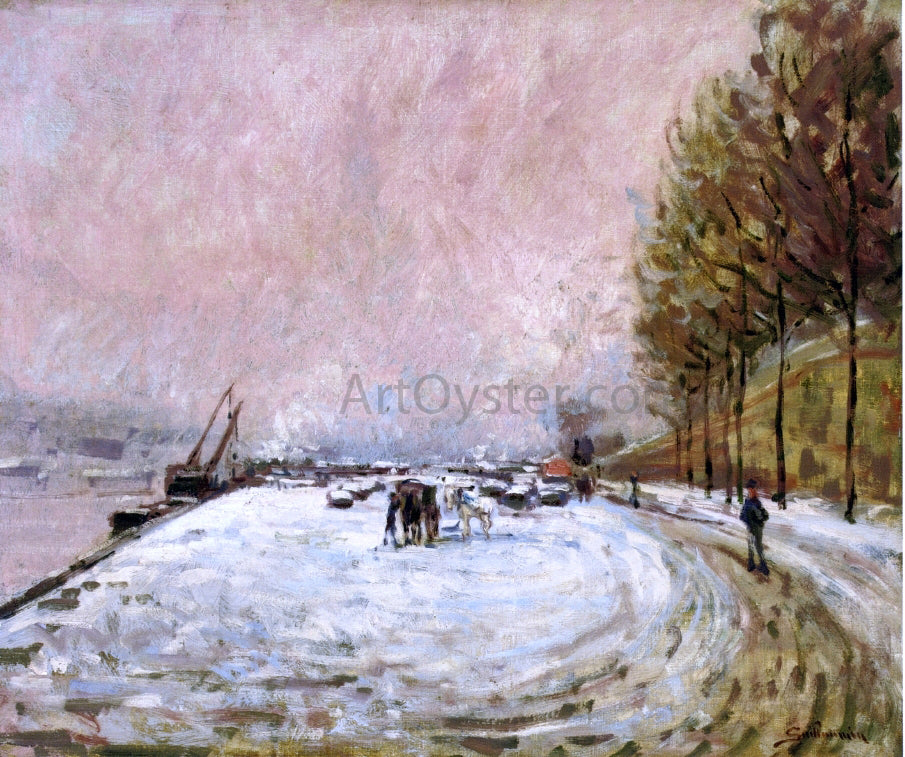  Armand Guillaumin Quai Saint Bernard in the Snow - Hand Painted Oil Painting