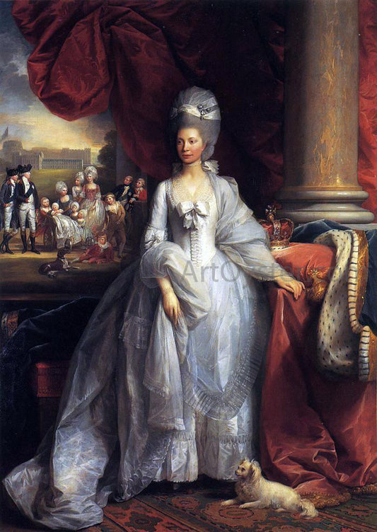  Benjamin West Queen Charlotte - Hand Painted Oil Painting