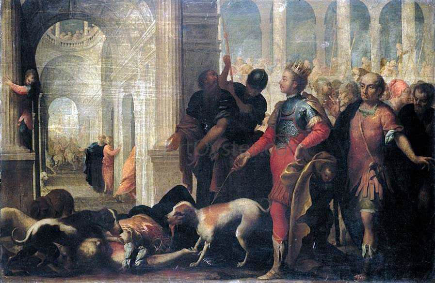  Andrea Celesti Queen Jezabel Being Punished by Jehu - Hand Painted Oil Painting