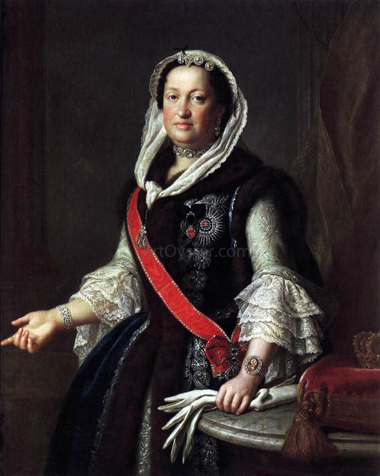  Pietro Antonio Rotari Queen Maria Josepha, Wife of King Augustus III of Poland - Hand Painted Oil Painting