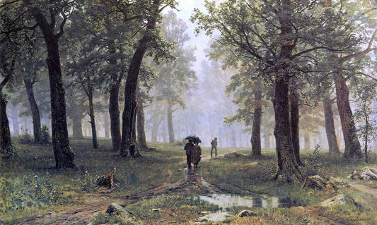  Ivan Ivanovich Shishkin Rain in an Oak Forest - Hand Painted Oil Painting