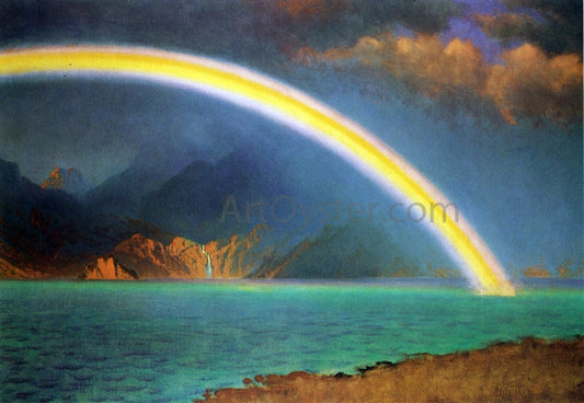  Albert Bierstadt Rainbow over Jenny Lake, Wyoming - Hand Painted Oil Painting