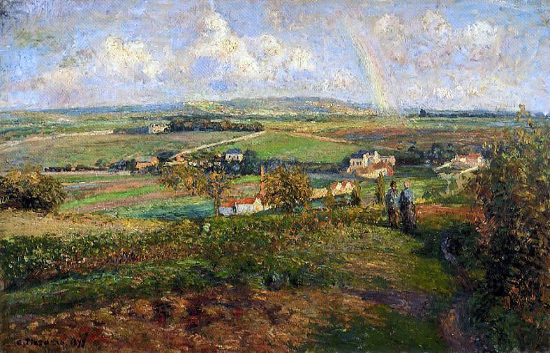  Camille Pissarro Rainbow, Pontoise - Hand Painted Oil Painting
