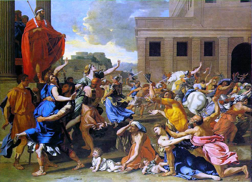  Nicolas Poussin Rape of the Sabine Women - Hand Painted Oil Painting