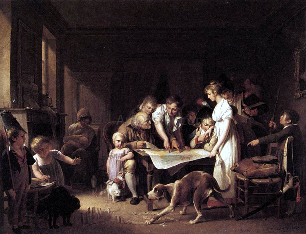  Louis Leopold Boilly Reading of the Bulletin of the Grand Army - Hand Painted Oil Painting