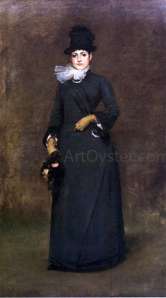 William Merritt Chase Ready for a Walk: Beatrice Clough Bachmann - Hand Painted Oil Painting
