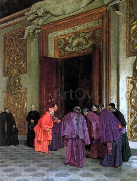  Tito-Giovanni Lessi Receiving the Cardinal - Hand Painted Oil Painting