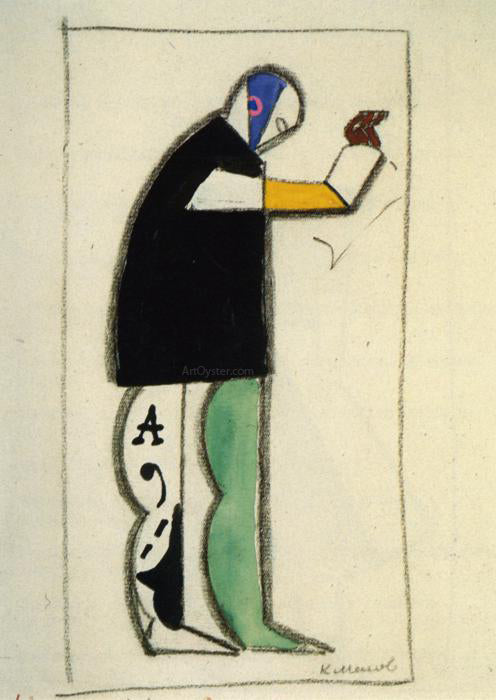  Kazimir Malevich Reciter - Hand Painted Oil Painting
