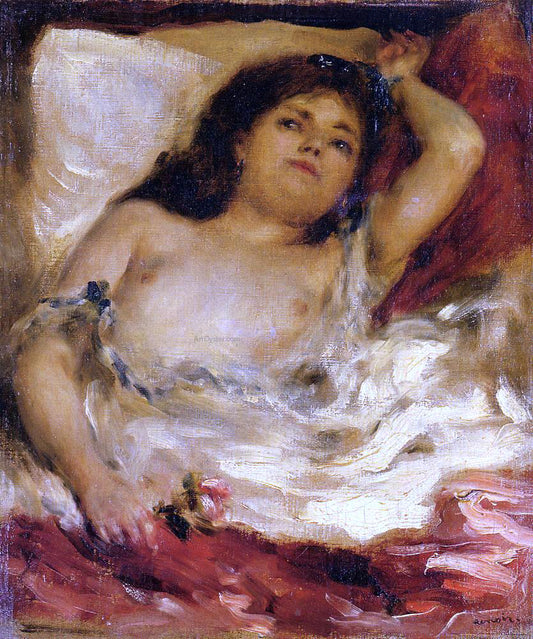  Pierre Auguste Renoir Reclining Semi-Nude (also known as nude male half-length) - Hand Painted Oil Painting