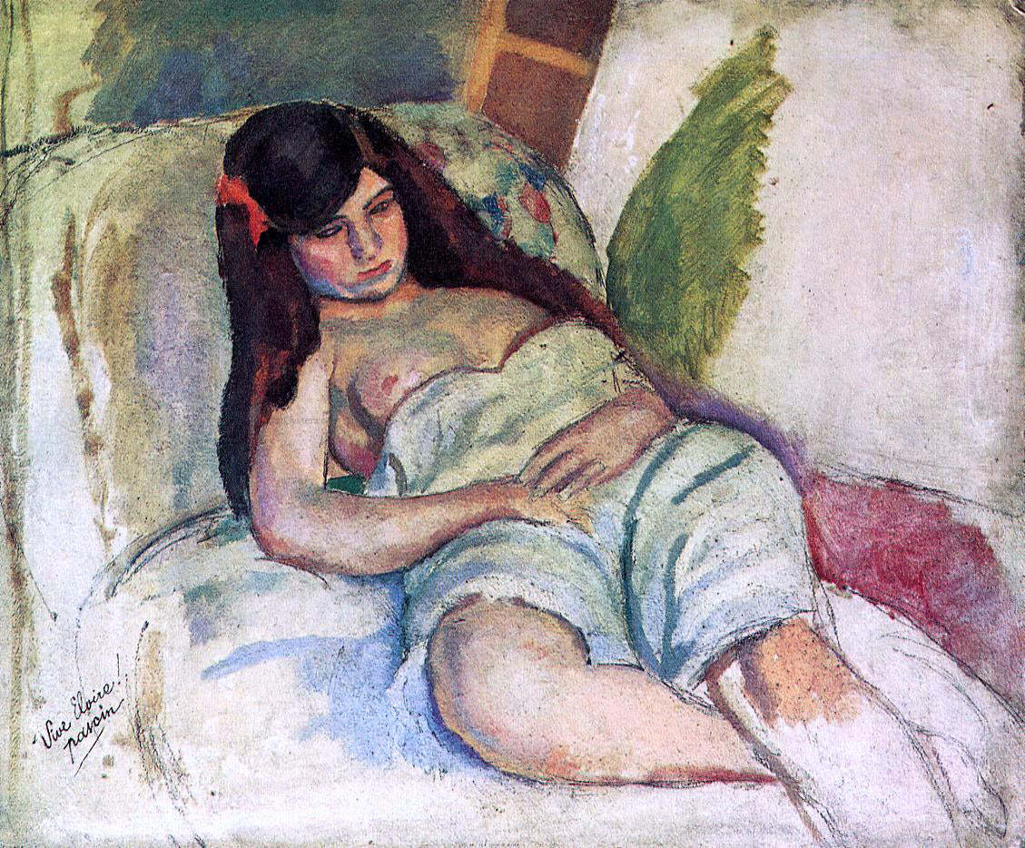  Jules Pascin Reclining Woman - Hand Painted Oil Painting