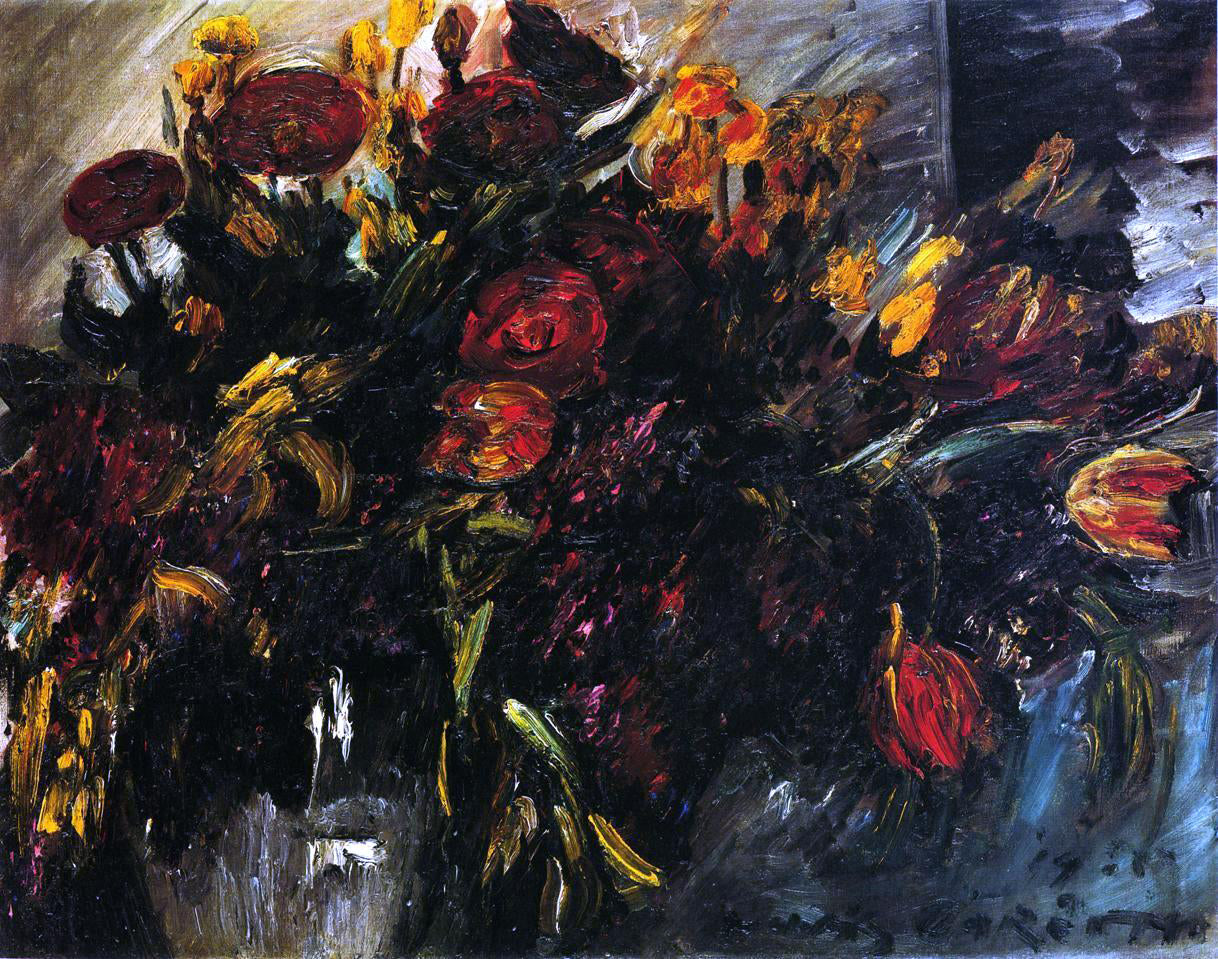  Lovis Corinth Red and Yellow Tulips - Hand Painted Oil Painting