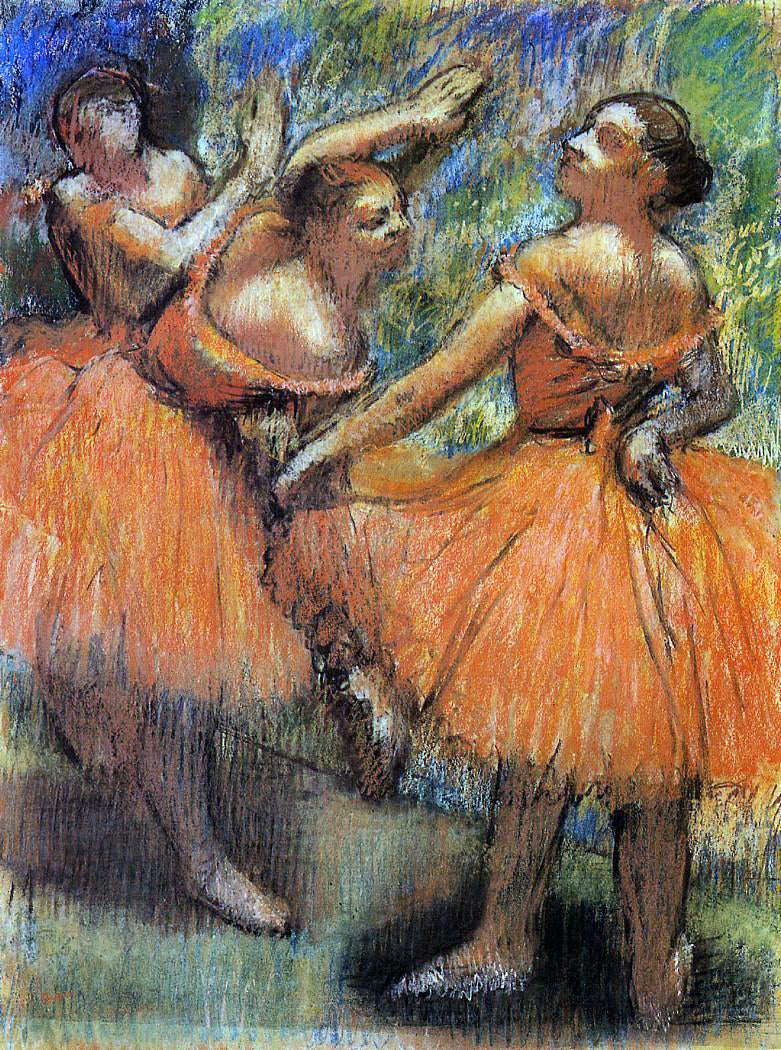 Edgar Degas Red Ballet Skirts - Hand Painted Oil Painting
